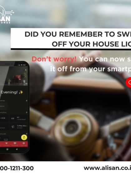 Did you remember to switch off your house light? Even if you didn't, our app lets you turn it off from your car or anywhere else, ensuring you never waste electricity again.