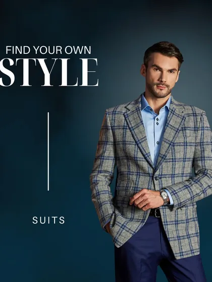Find your style with a classic suit. This image highlights the versatility of a well-made sports jacket, a staple for any man's wardrobe that can be dressed up or down.