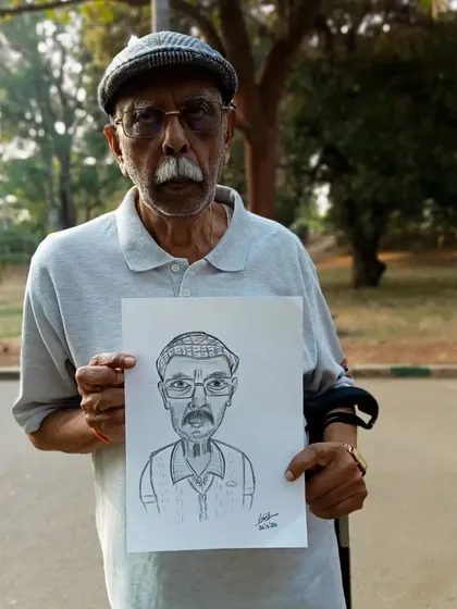 I met this amazing human who is 94 years old. What an inspiration. It was an absolute honor to sketch him.