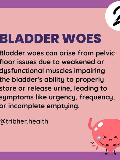 Bladder woes like urgency, frequency, or incomplete emptying can stem from weakened pelvic floor muscles that impair the bladder's ability to store or release urine properly.