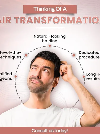 Thinking of a hair transformation? We offer state-of-the-art techniques, qualified experts, and dedicated post-procedure care to ensure natural-looking, long-lasting results.