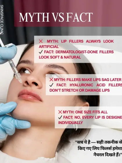 It's a myth that lip fillers always look artificial. When performed by a dermatologist with the right technique, hyaluronic acid fillers look and feel soft and natural. We design every lip individually because one size never fits all.