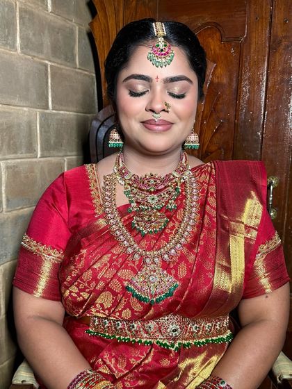 Sneha Kiran - Bridal & Event Makeup Artistry Traditional South Indian Muhurtham Brides photo 35