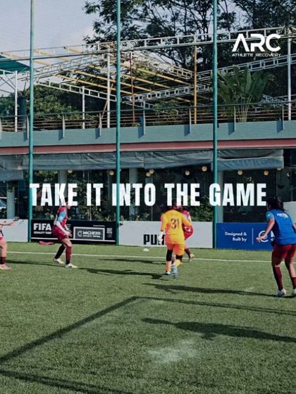 Take it into the game. An action shot from a match during the Women in Sports Elite Trials, showcasing the skills and conditioning work being applied in a competitive setting.