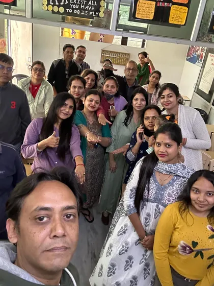 A selfie capturing the enthusiastic group of parents who attended our workshop on positive parenting. It was a wonderful and interactive session.