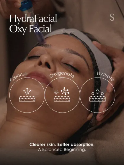 Our HydraFacial and Oxy Facial are foundational treatments. They cleanse, oxygenate, and hydrate to create clearer skin that absorbs products better, providing a balanced beginning for any skincare journey.