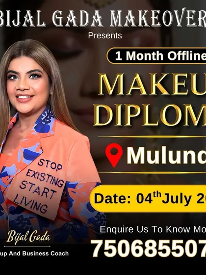 Your dream of becoming a professional makeup artist is just one step away. My one month offline diploma course in Mulund covers everything from basic techniques to advanced artistry and business coaching. Seats fill up fast, so inquire now to start your journey.