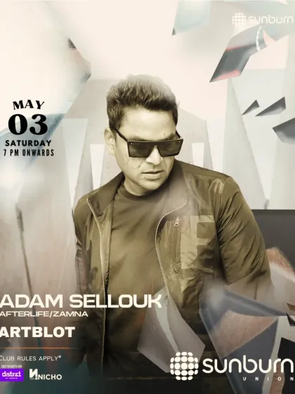 Playing for a brand like Sunburn is always a milestone. This was a massive night where I brought my signature melodic techno sound to the legendary Sunburn Union stage alongside Adam Sellouk.