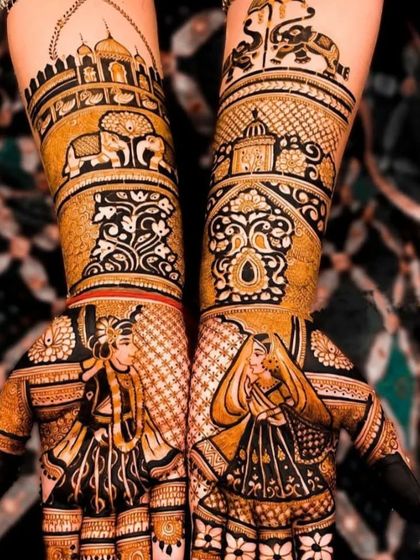 A stunningly detailed design with portraits of a royal couple, featuring intricate shading and negative space to make the figures stand out.