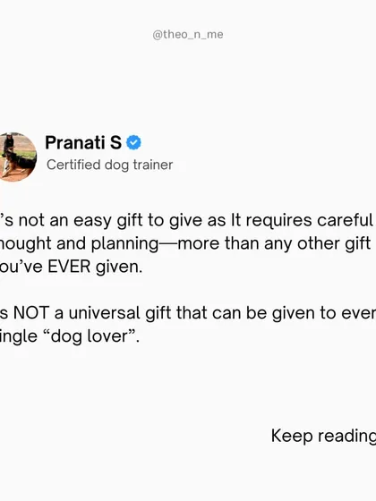 Gifting a puppy can be a wonderful thing, but it's a 15-year commitment, not a sweater. I created this checklist to help people make a responsible, informed decision that sets both the new puppy and their parent up for success.