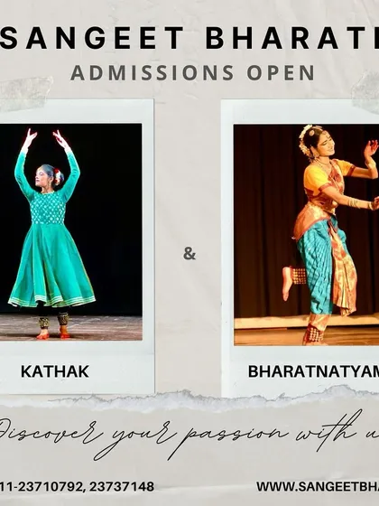 We offer expert training in both Kathak and Bharatnatyam. This image showcases the two distinct classical styles we teach, inviting you to discover your passion with our professional gurus.