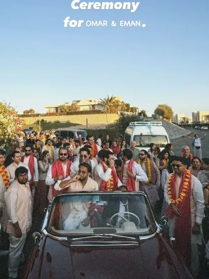 You can’t beat the energy of a wild baarat. This was in Egypt for a destination wedding, leading the groom's procession with a mix of desi bangers and global beats.