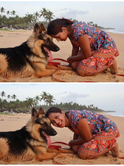 My ride or die. A quiet moment on a beautiful private beach. This is the kind of peaceful experience that is possible when you've built a strong bond and trust with your dog.