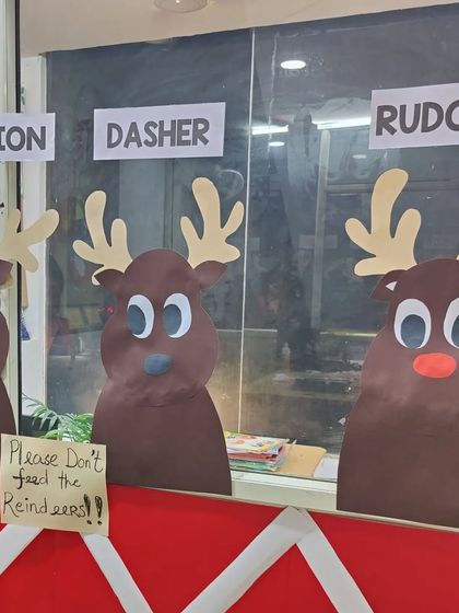 Our reindeer decorations are up, getting everyone excited for Santa's visit.