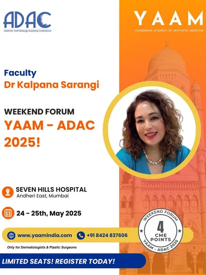 I am privileged to be a faculty member at the YAAM-ADAC weekend forum, where I will be conducting hands-on training for dermatologists and plastic surgeons on fillers and Aptos threads.