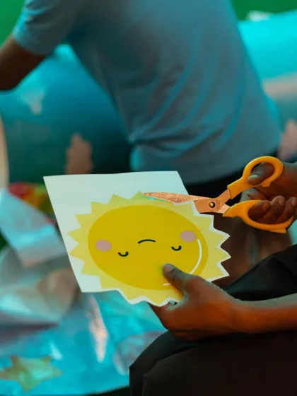 Cutting out the sunshine! It's the little handmade details that bring so much character and charm to our themed parties.