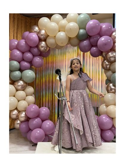 With a microphone and a captive audience, this student shines as she delivers her carefully prepared monologue.