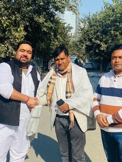 These photos show me with fellow members of the 'Rashtriya Lokadhikar Sangh'. We regularly meet to plan legal awareness camps and provide free legal assistance to those who cannot afford it.