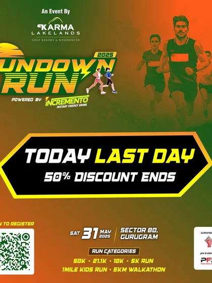 Today is the last day to save 50% on your registration for the Sundown Run 2025.