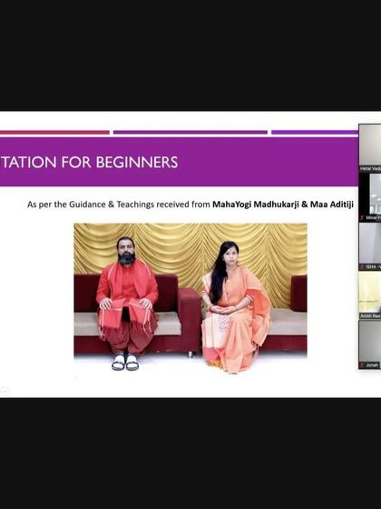 A slide from our "Meditation for Beginners" corporate workshop. We provide clear, accessible guidance for employees who are new to meditation.