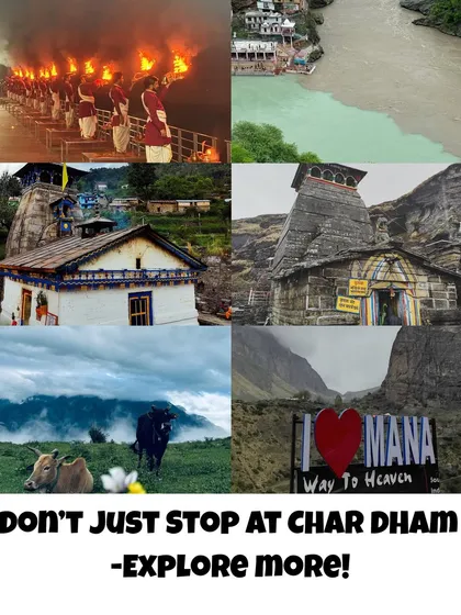 Our Char Dham Yatra is not just about the temples. We also explore surrounding divine places like Devprayag and Mana.
