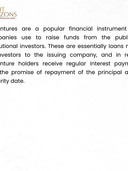 An excerpt from our Weekly Bulletin on debentures. We define them as loans made by investors to a company, where investors receive regular interest payments and the promise of principal repayment at maturity.