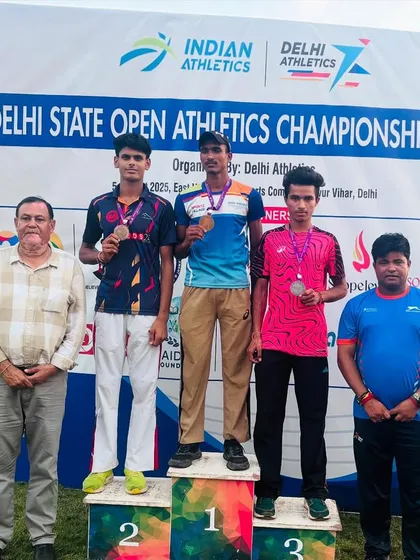 Dominating the podium at the Delhi State Open Athletics Championships. Our athletes showcasing their medals, a proud moment for the entire academy.