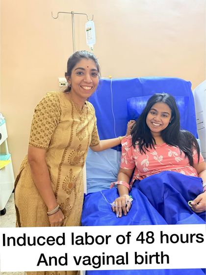 So happy to visit my student Nivashini after her 48-hour induced labor resulted in a vaginal birth. Seeing her with her baby makes my heart full.