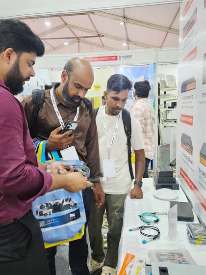 Visitors at the Autosec Expo getting a hands-on look at our access control components. We believe in letting our products' quality and design speak for themselves.