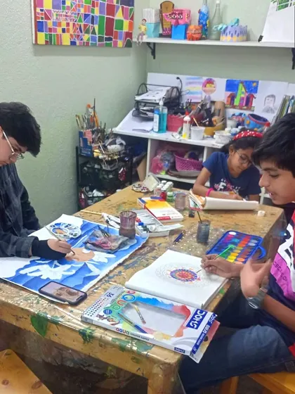 My studio is a focused and supportive space for NIOS students to prepare for their practicals. Everyone is welcome to learn and grow their artistic skills.