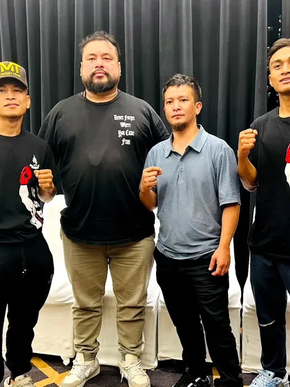 With the USBA team at the UPB Fight Club. We collaborate with different organizations to promote the sport.