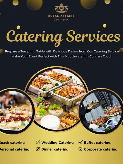 My catering services cover all your needs, from snack and personal catering to large-scale wedding, dinner, and corporate buffets. I am here to provide a tempting table with delicious dishes for any event.