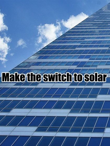 Make the switch to solar. It is a simple, powerful action that lets your business shine with clean, renewable power and inspires others to follow suit.