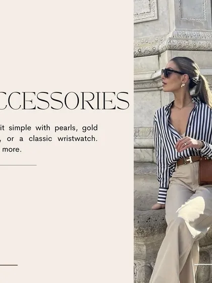 When it comes to "Old Money" accessories, less is more. Simple pearls, classic gold hoops, or an elegant wristwatch add a touch of refinement without being flashy.