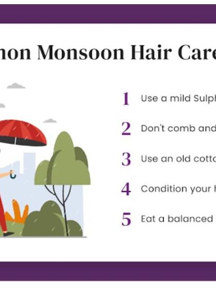 Here are a few simple but effective monsoon hair care tips. Using a mild, sulphate-free shampoo and conditioning after every wash can help protect your hair from the excess humidity and prevent breakage.