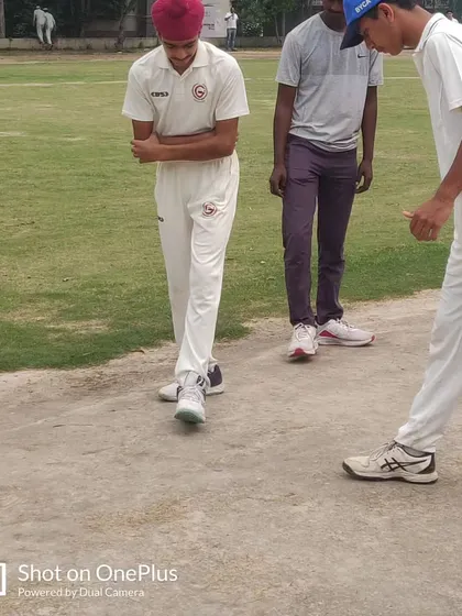 A candid moment on the field between players. The friendships made here last a lifetime.