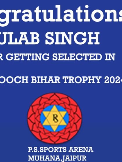 Another milestone for Gulab Singh. We congratulate him on his selection for the U-19 Cooch Behar Trophy. His journey is an inspiration to all the younger players at our academy.