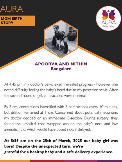 Apoorva's story is one of resilience. Despite an unexpected C-section, she is grateful for a healthy baby and a safe delivery experience, showing that an empowered birth isn't just about the mode of delivery.