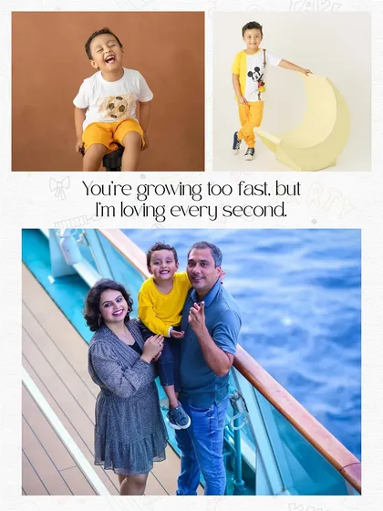 A personal collage of my family, showing my son growing up. These photos are my own treasures and the reason I am so passionate about what I do.