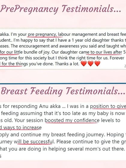 This student's daughter came to their lives after 5 years, thanks to the encouragement and awareness from my classes.