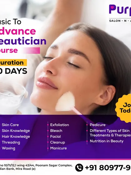 Start your journey as a beautician with our comprehensive 60-day course. From fundamental skin and hair knowledge to practical skills like facials and waxing, this program prepares you to work in a professional salon environment.