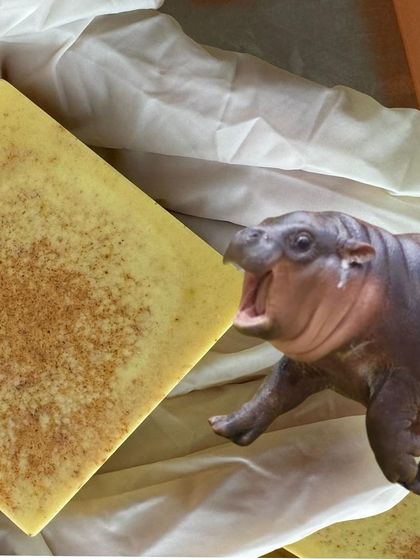 This is a fresh bar of our traditional skin-brightening soap, made with ingredients like turmeric. It’s handcrafted to help give your skin a healthy, natural radiance.