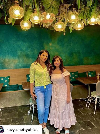 The lovely Kavya Shetty at Justbe. We are always inspired by the support we receive from our guests, including talented artists from the film industry.