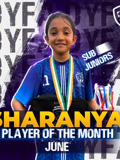 Shoutout to Sharanya, our Player of the Month for June from the Sub-Juniors group.