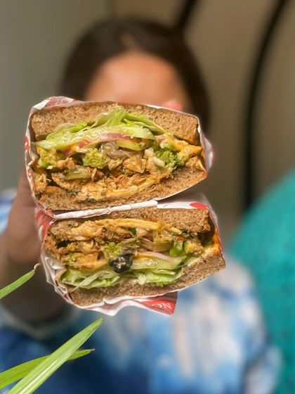 Our Malai Chicken Tikka Sandwich is a low-calorie, high-protein option made with multigrain bread and low-fat sauces. It's a fresh and hygienic preparation that's both healthy and delicious.