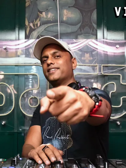 Pointing to the crowd at Sarjapur Social, my signature move. It's my way of connecting with the audience and inviting them to join the party.
