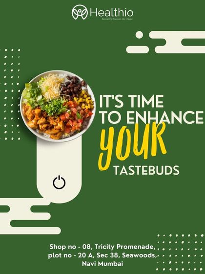It's time to enhance your tastebuds. This graphic is an invitation to visit our Seawoods restaurant and indulge in the goodness of healthy food that truly tastes amazing.