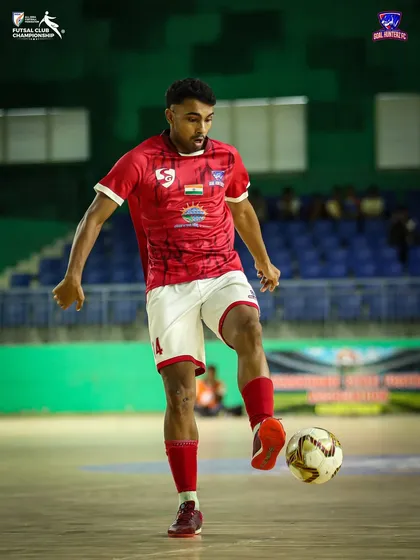 A player controlling the ball with finesse in the final match against Bhawanipore FC.