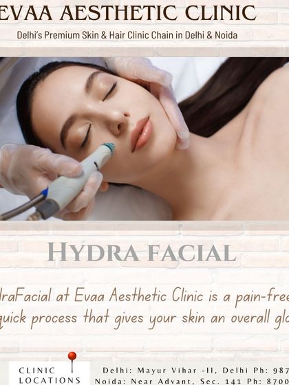 This image shows a HydraFacial in progress, emphasizing that our process is pain-free, quick, and delivers an immediate overall glow.
