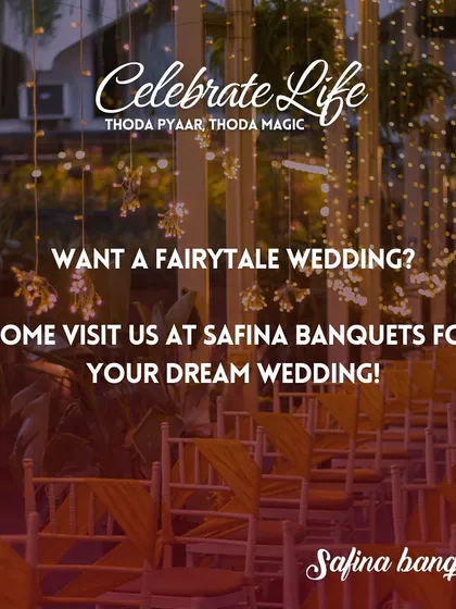Want a fairytale wedding? Come visit us at Safina Banquets for your dream wedding.